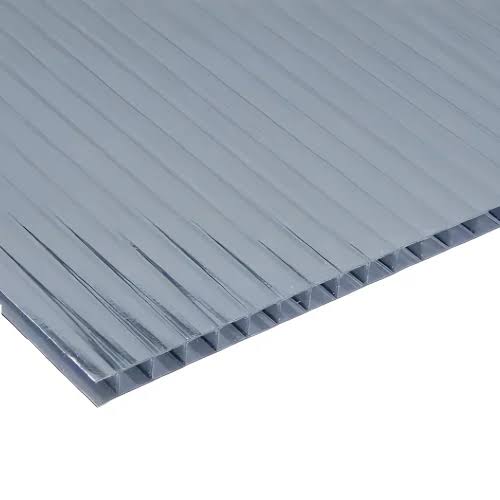 Policarbonato Alveolar de 8mm 12.20 x 2.10 Gris Humo GLANZE 