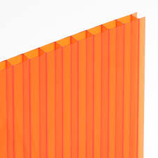 Policarbonato Alveolar de 6mm 11.60 x 2.10 naranja Polisol