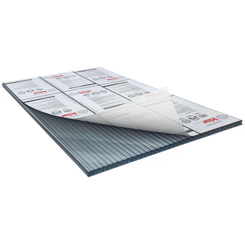 Policarbonato Alveolar de 6mm 11.60 x 2.10 gris reflectivo Polisol