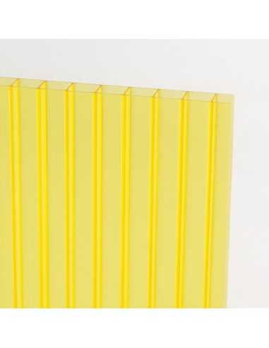 Policarbonato Alveolar de 6mm 11.60 x 2.10 amarillo Poliforte