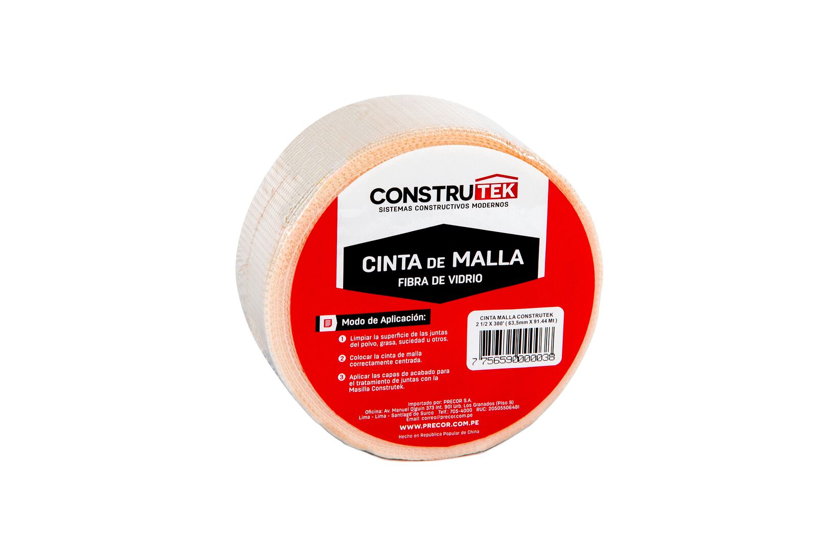 Cinta Malla Construtek 21/2 x 300 (6.35cmx91.44m)