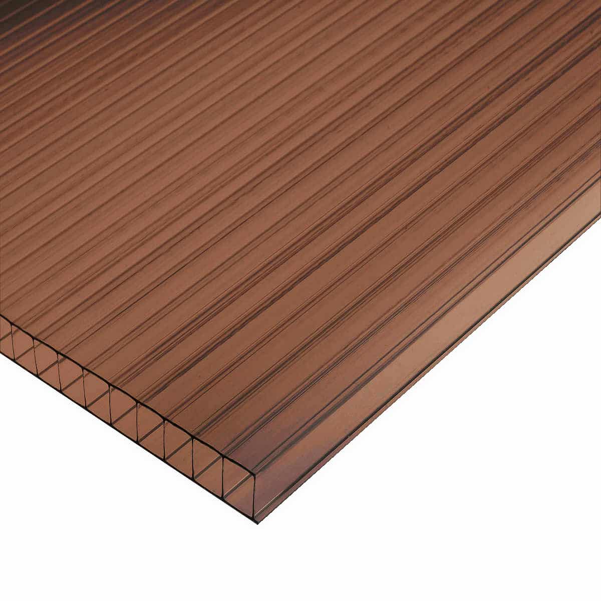 Policarbonato Alveolar de 6mm 11.60 x 2.10 bronce Policlase