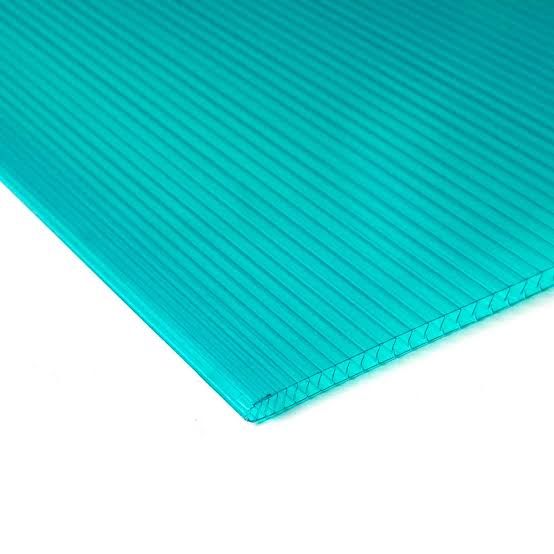 Policarbonato Alveolar de 6mm 11.60 x 2.10 turqueza Poliforte