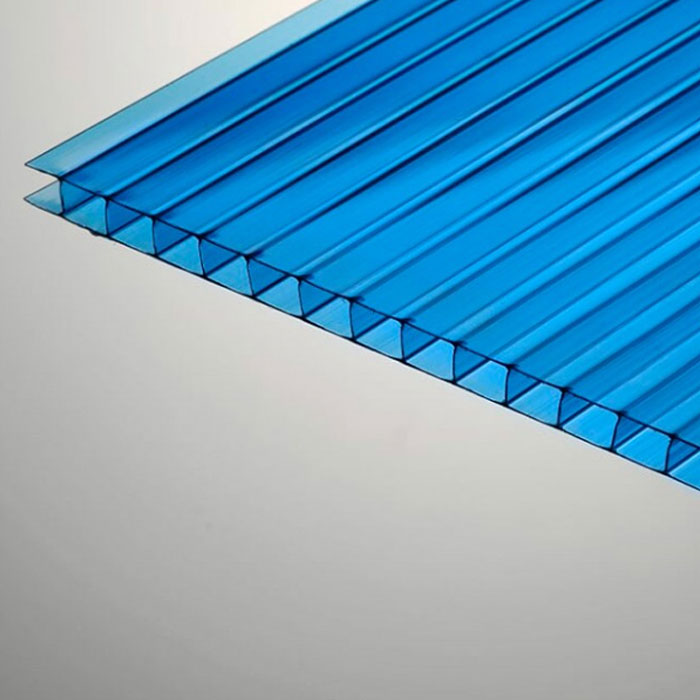 Policarbonato Alveolar de 6mm 11.60 x 2.10 azul Poliglass